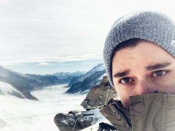 jungfraujoch-me at the top being v cold